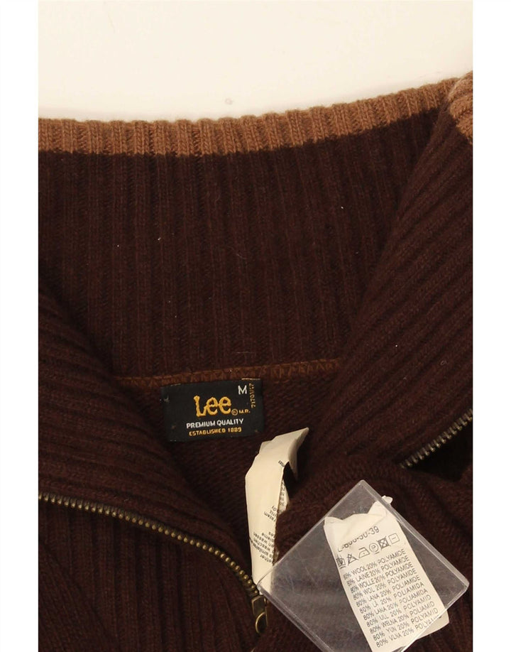 Lee Cardigan Graphique Pull Homme Marron Moyen Laine