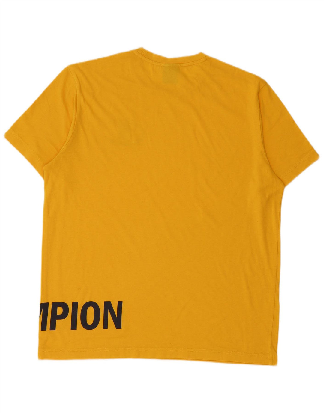 Champion Mens Graphic T-Shirt Top Large Yellow