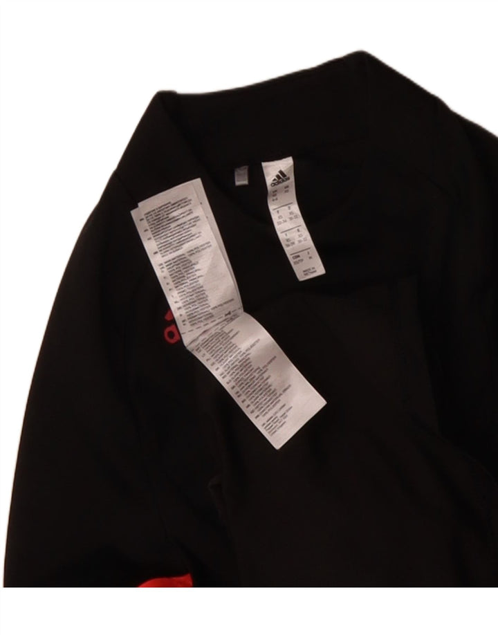 ADIDAS Womens Top Long Sleeve UK 4/6 XS Black Polyester Vintage Adidas and Second-Hand Adidas from Messina Hembry 
