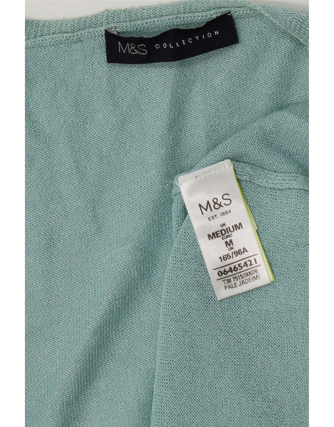Marks & Spencer Womens Longline Cardigan Sweater UK 12 Medium Turquoise