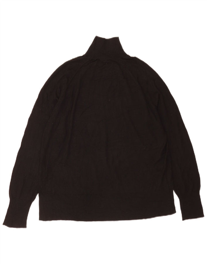 Maglione maglione oversize con collo dolcevita da donna Zara UK 10 piccolo nero