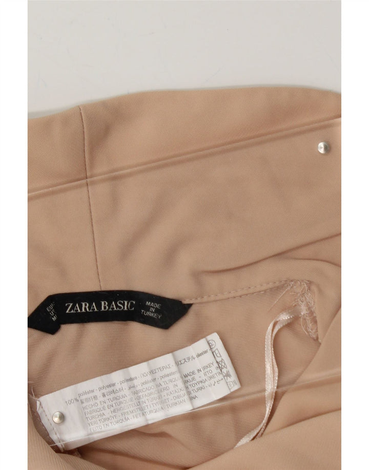 ZARA Womens Oversized 3/4 Sleeve Shirt Blouse UK 10 Small Beige Polyester Vintage Zara and Second-Hand Zara from Messina Hembry 