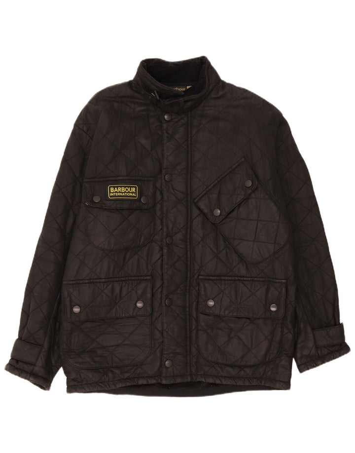 Ανδρικό καπιτονέ μπουφάν Barbour UK 40 μεγάλο μαύρο βαμβακερό