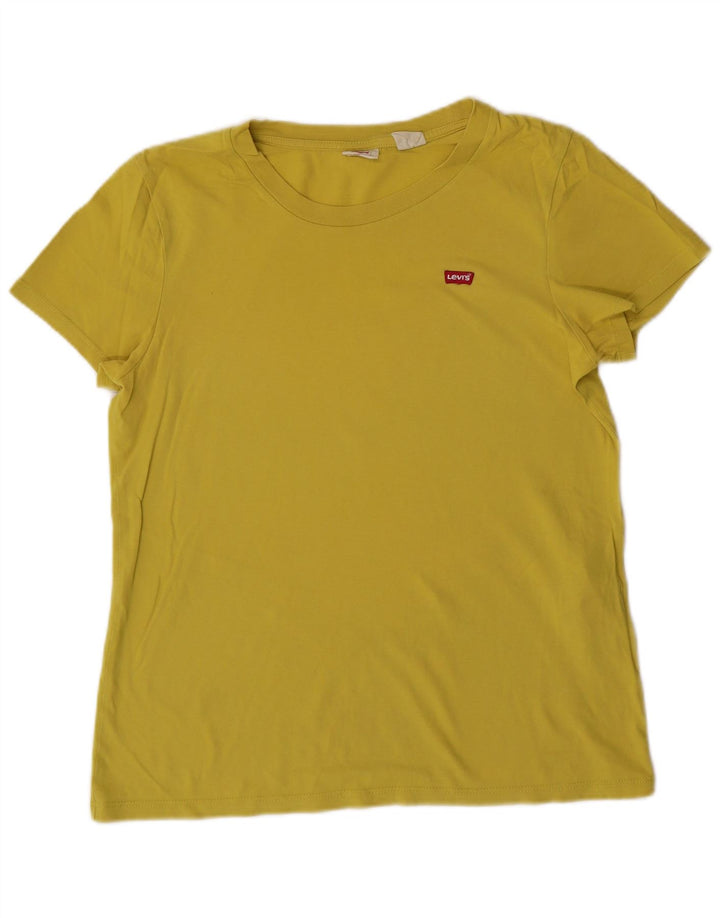 LEVI'S Mens T-Shirt Top Small Yellow Cotton