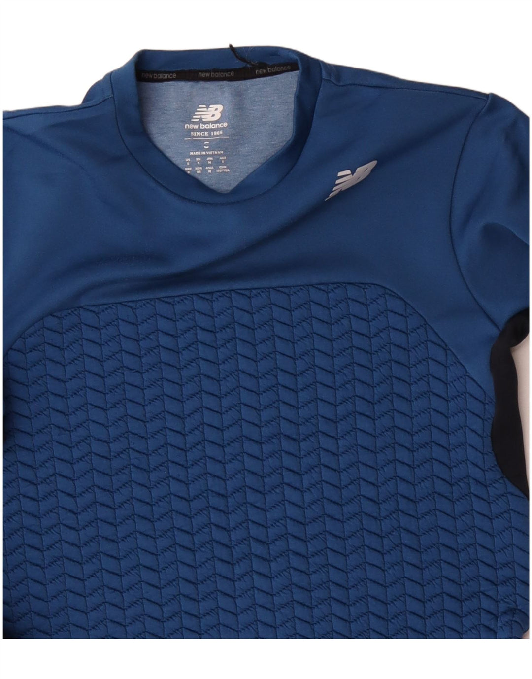 NEW BALANCE Mens Sweatshirt Jumper Small Blue Colourblock Polyester
