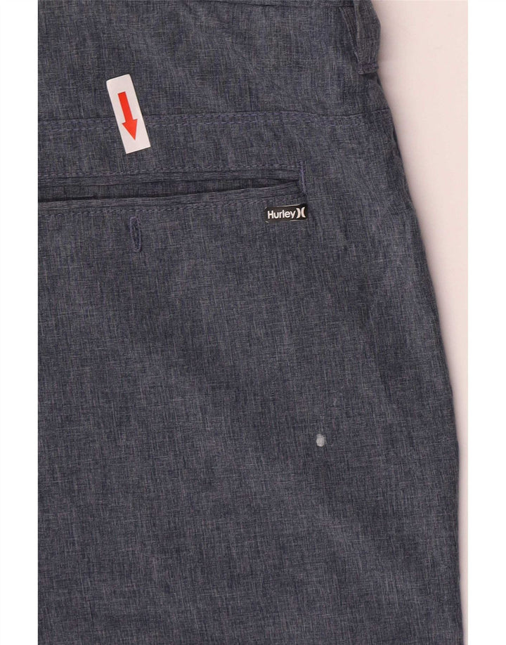 Pantaloncini chino regolari da uomo Hurley medi W30 poliestere blu