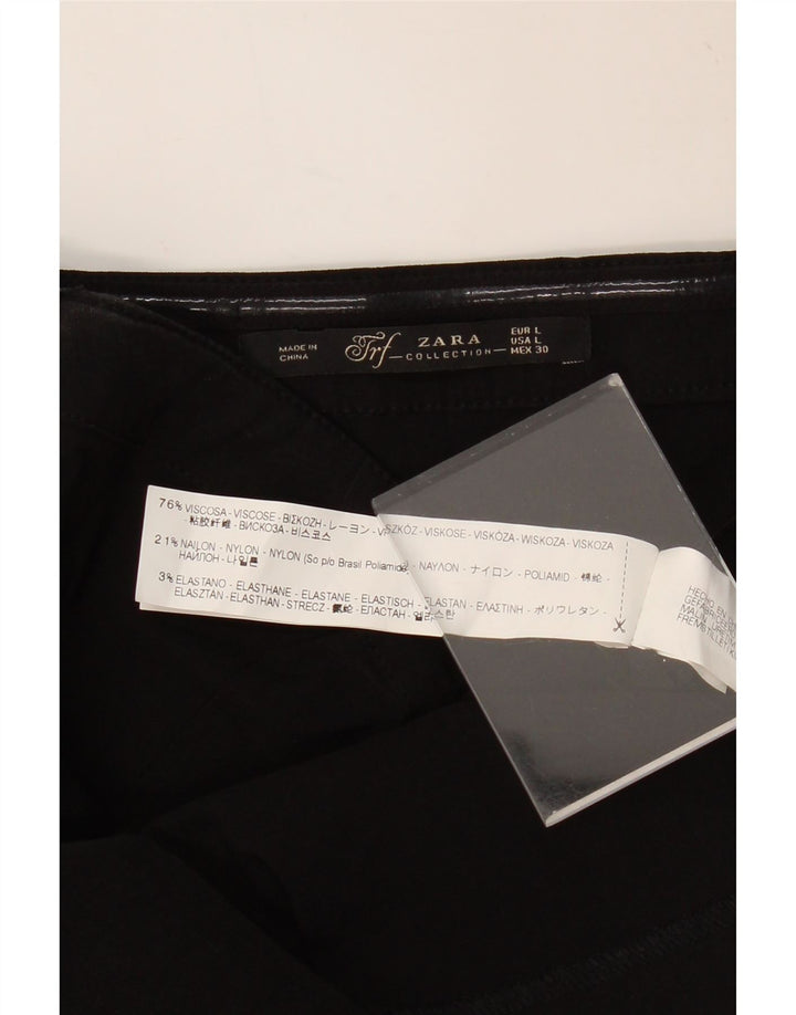 ZARA Womens Oversized Strapless Dress UK 16 Large Black Viscose