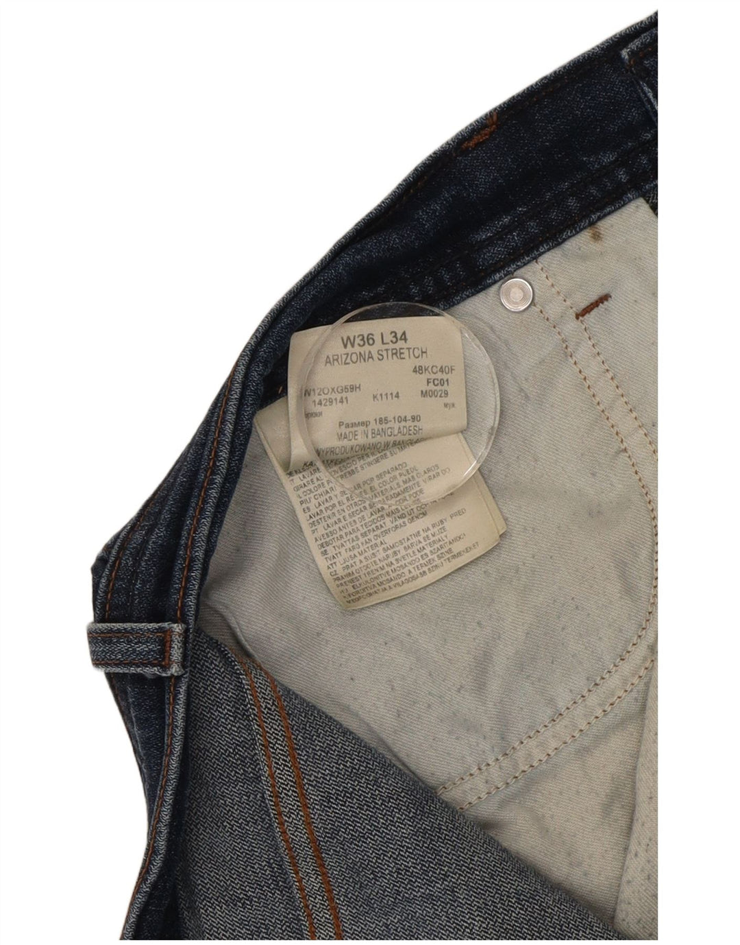 Wrangler Mens Denim Shorts W36 Large Blue Cotton