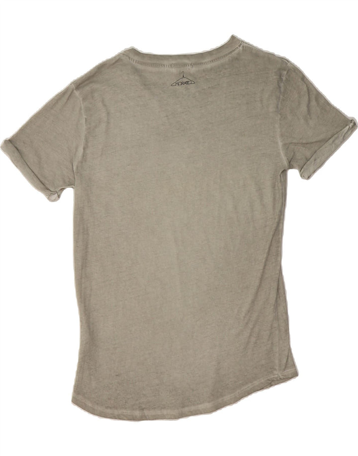 ANTONY MORATO Womens Graphic T-Shirt Top UK 14 Medium Grey Vintage Antony Morato and Second-Hand Antony Morato from Messina Hembry 