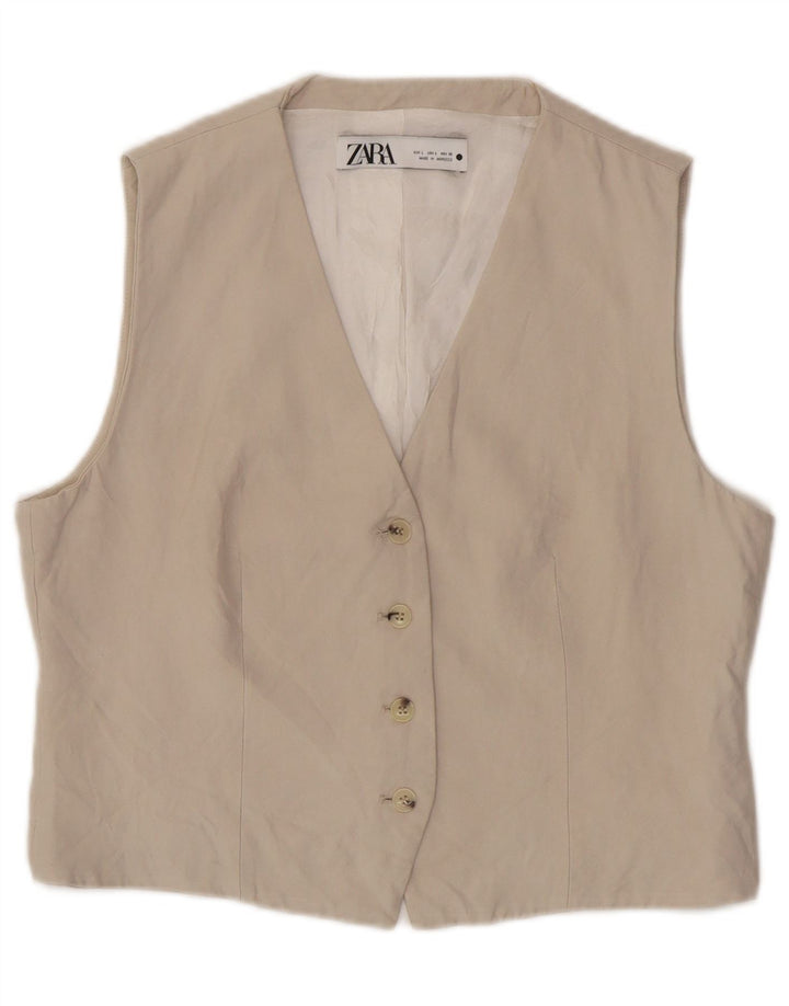 Zara Damevest UK 14 Stor Beige