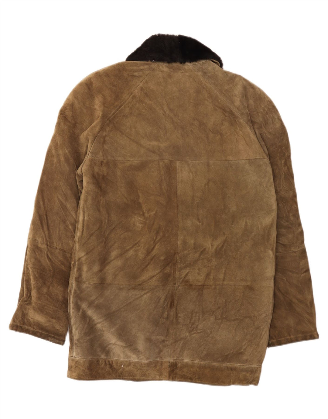 veste en daim homme vintage UK 38 cuir brun moyen
