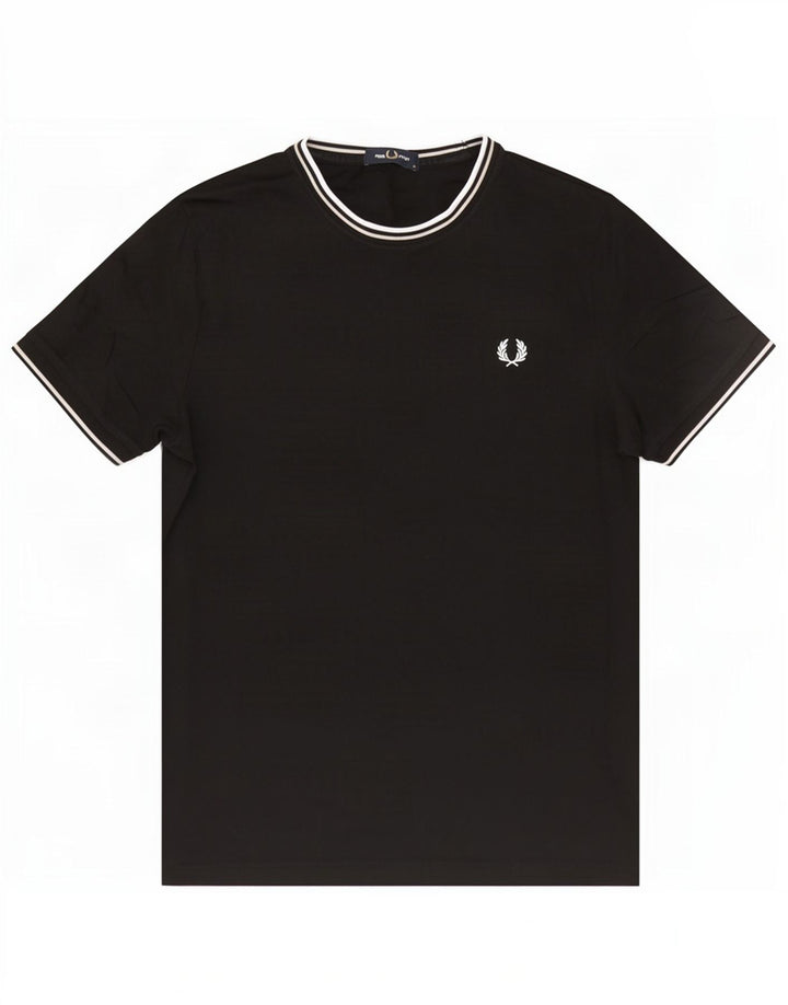 Camiseta Fred Perry Hombre Top Medium Negro Algodón
