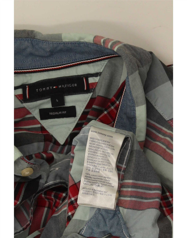 Tommy Hilfiger Chemise Regular Fit Homme Grand Carreau Multicolore Coton