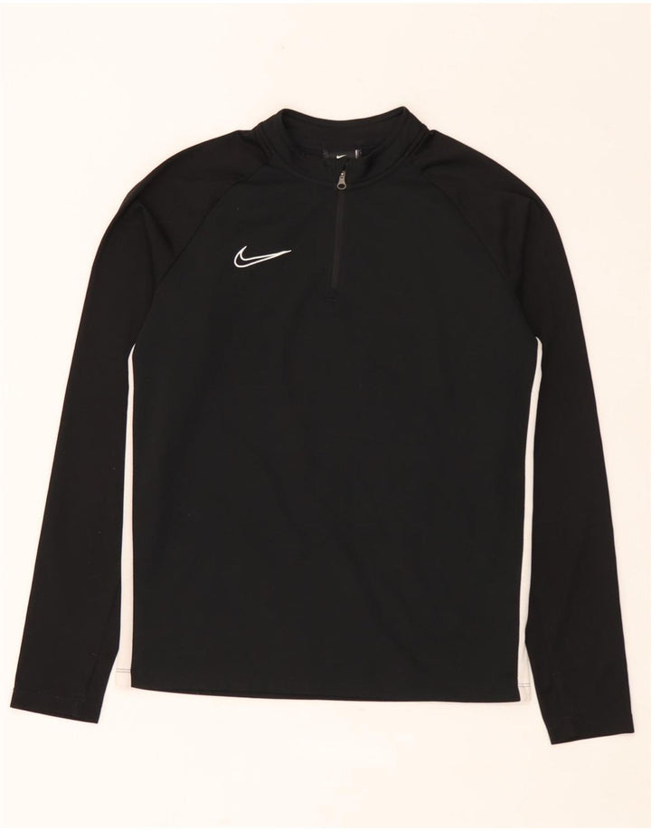 Nike Jungen Dri Fit Pullover-Trainingsanzugoberteil mit Reißverschluss, 13–14 Jahre, XL, Schwarz