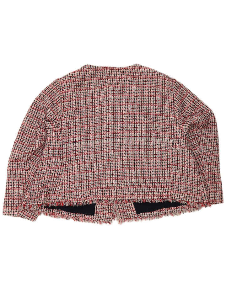 Marks & Spencer Veste blazer à 3 boutons pour femme UK 30 6XL Rouge à carreaux Polyester