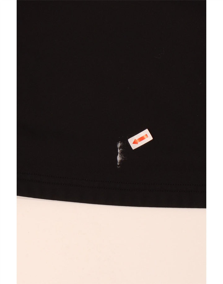 NIKE Mens Dri Fit Zip Neck Pullover Tracksuit Top Large Black Polyester