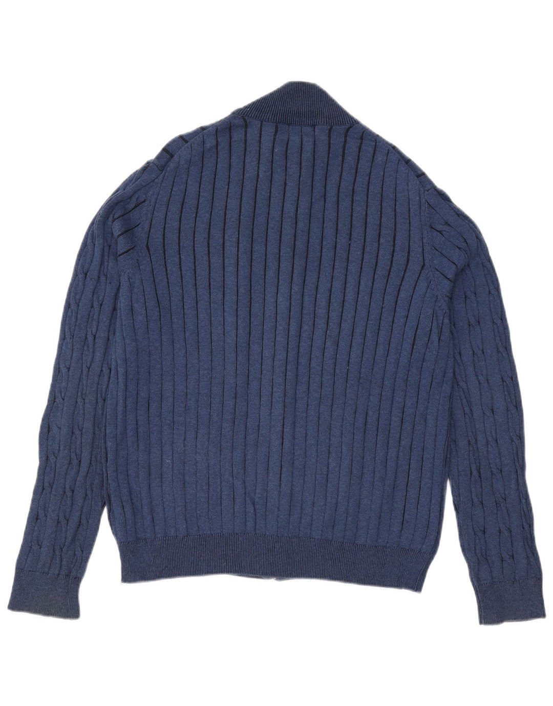 Marks & Spencer Mens Blue Harbour Cardigan Sweater Large Blue Cotton