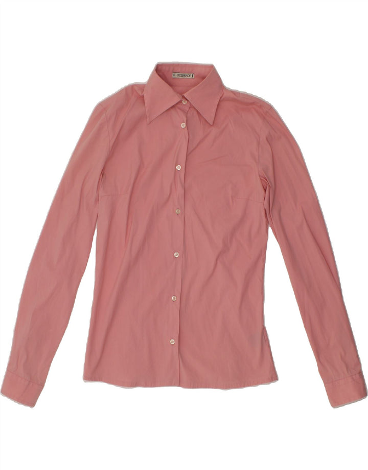 JECKERSON Womens Shirt UK 12 Medium Pink Cotton Vintage Jeckerson and Second-Hand Jeckerson from Messina Hembry 