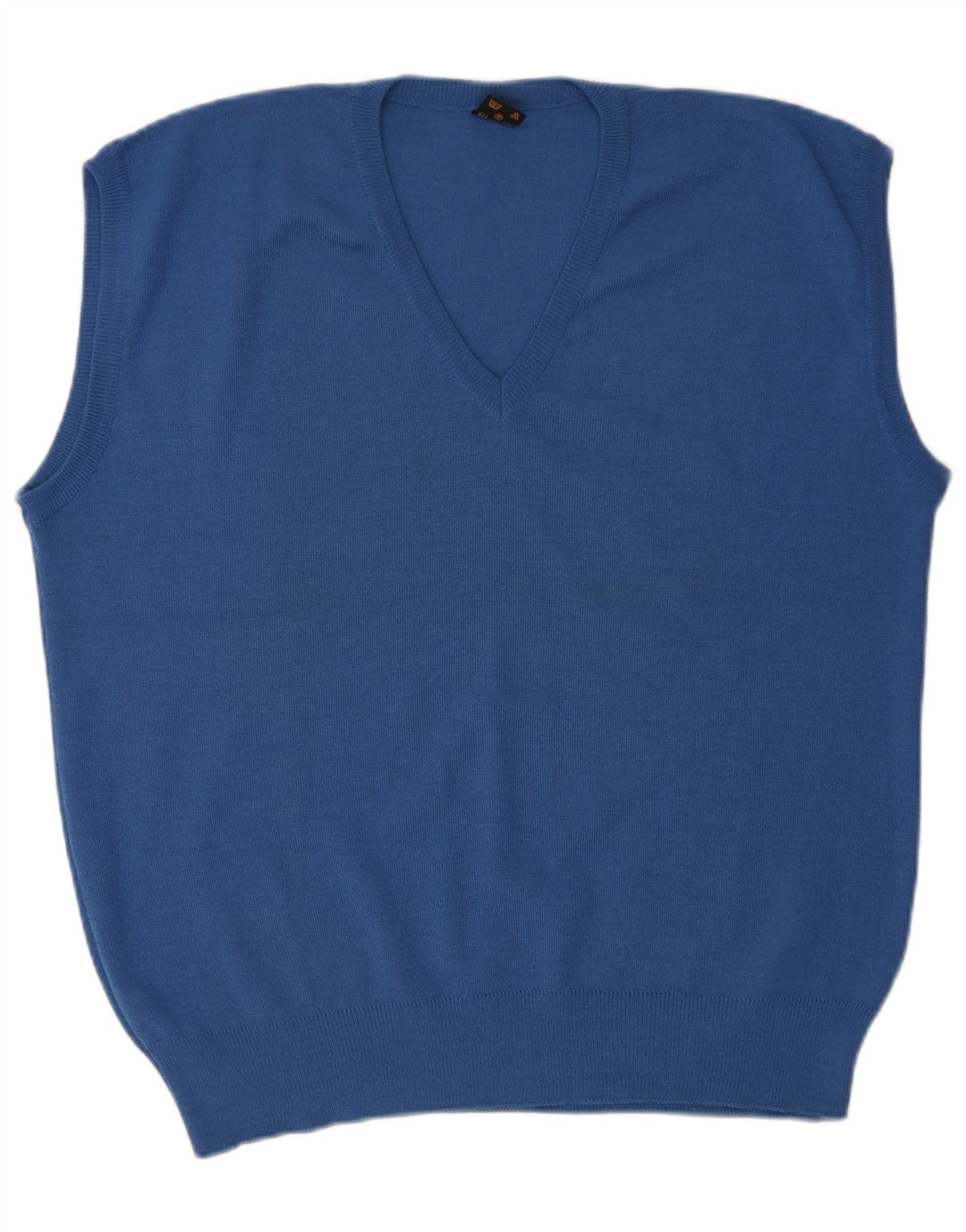 VINTAGE Mens Vest Tank Top IT 56 2XL Blue Polyester