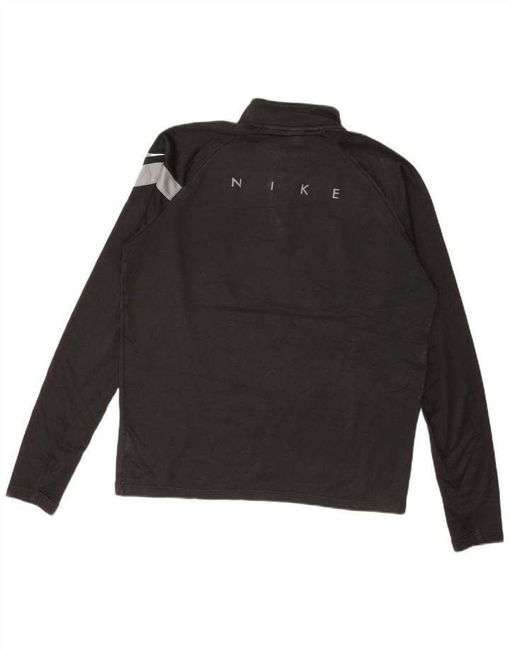 Nike Herren Dri Fit Grafik-Sweatshirt-Pullover, Mittelschwarz, Farbblock