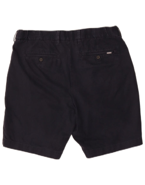 Marks & Spencer Mens Chino Shorts W36 Large Navy Blue Cotton