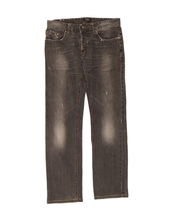 COSTUME NATIONAL Womens Straight Jeans W30 L30 Grey Vintage Costume National and Second-Hand Costume National from Messina Hembry 