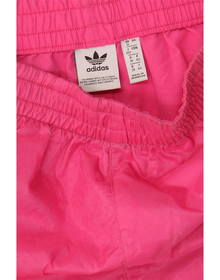 Adidas Womens Sport Shorts UK 12 Medium Pink Polyester