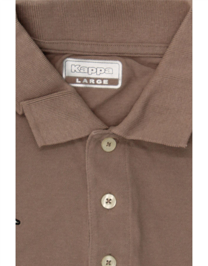 KAPPA Mens Polo Shirt Large Brown Cotton Vintage Kappa and Second-Hand Kappa from Messina Hembry 