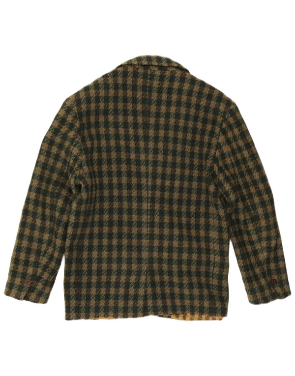 DUK Herre 2 Button Blazer Jacket UK 38 Medium Green Check