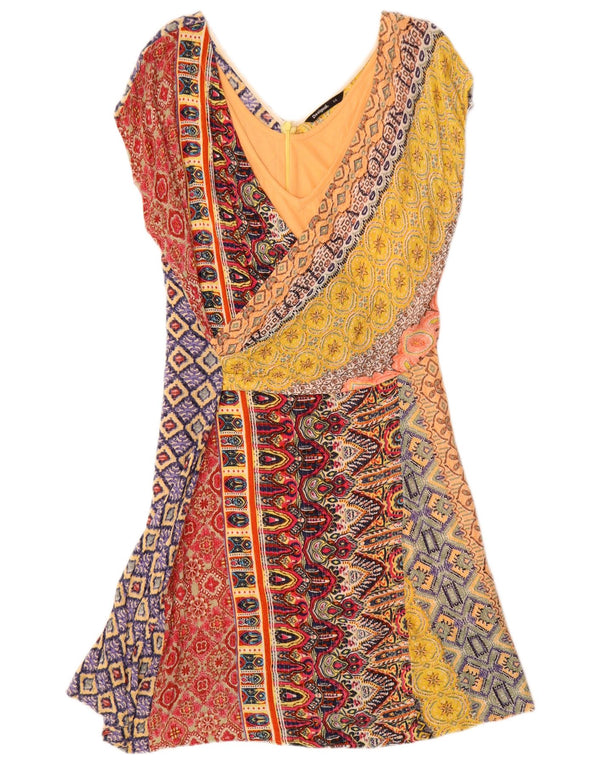 Abito Desigual da donna a linea A EU 44 XL multicolore geometrico