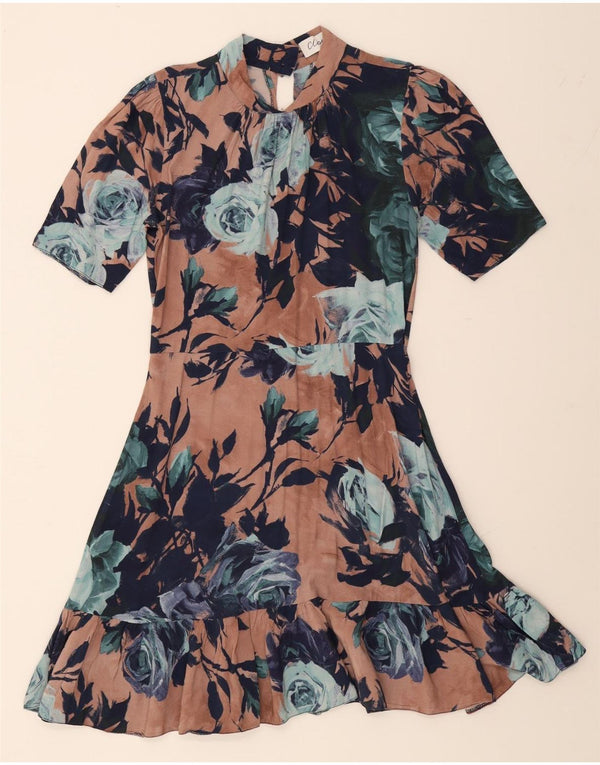 CLOSET Womens A-Line Dress UK 12 Medium  Multicoloured Floral Viscose