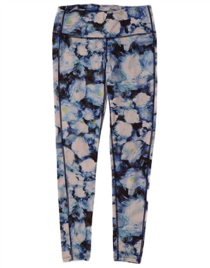 Athleta Womens Leggings UK 10 Small Multicoloured Floral Polyester