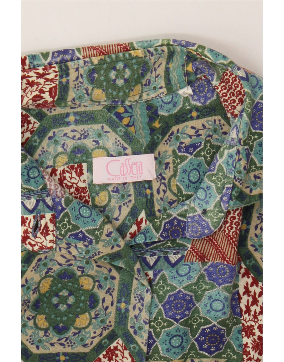 CASSERA Womens Shirt UK 16 Large Multicoloured Patchwork Vintage Cassera and Second-Hand Cassera from Messina Hembry 