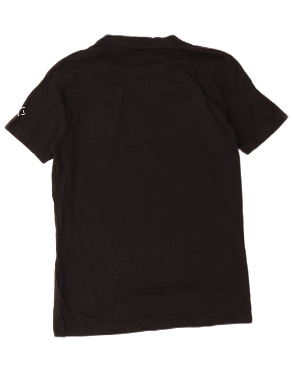 Replay Mens Graphic T-Shirt Top Medium Black Cotton