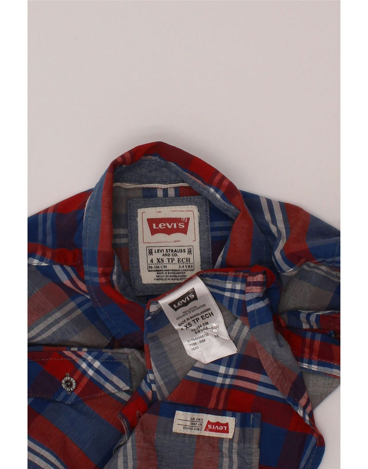 Μπλουζάκι Levi's Boys 3-4 Years XS Πολύχρωμο βαμβακερό καρό