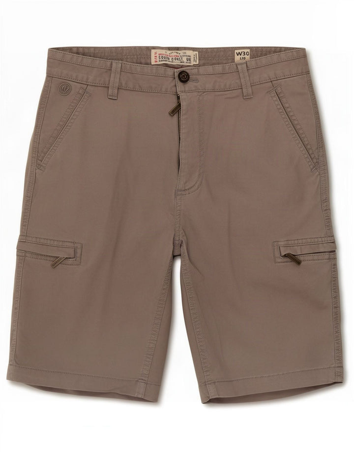 Fat Face Herren-Cargo-Shorts, mittelgroß, W30, graue Baumwolle