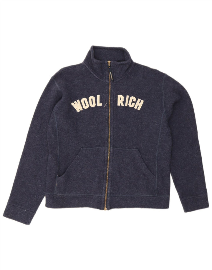 Woolrich Jungen-Trainingsanzugoberteil mit Grafik, 11–12 Jahre, marineblaue Wolle
