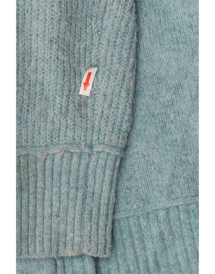 Maglione cardigan oversize corto da donna di White Stuff UK 10 piccolo blu
