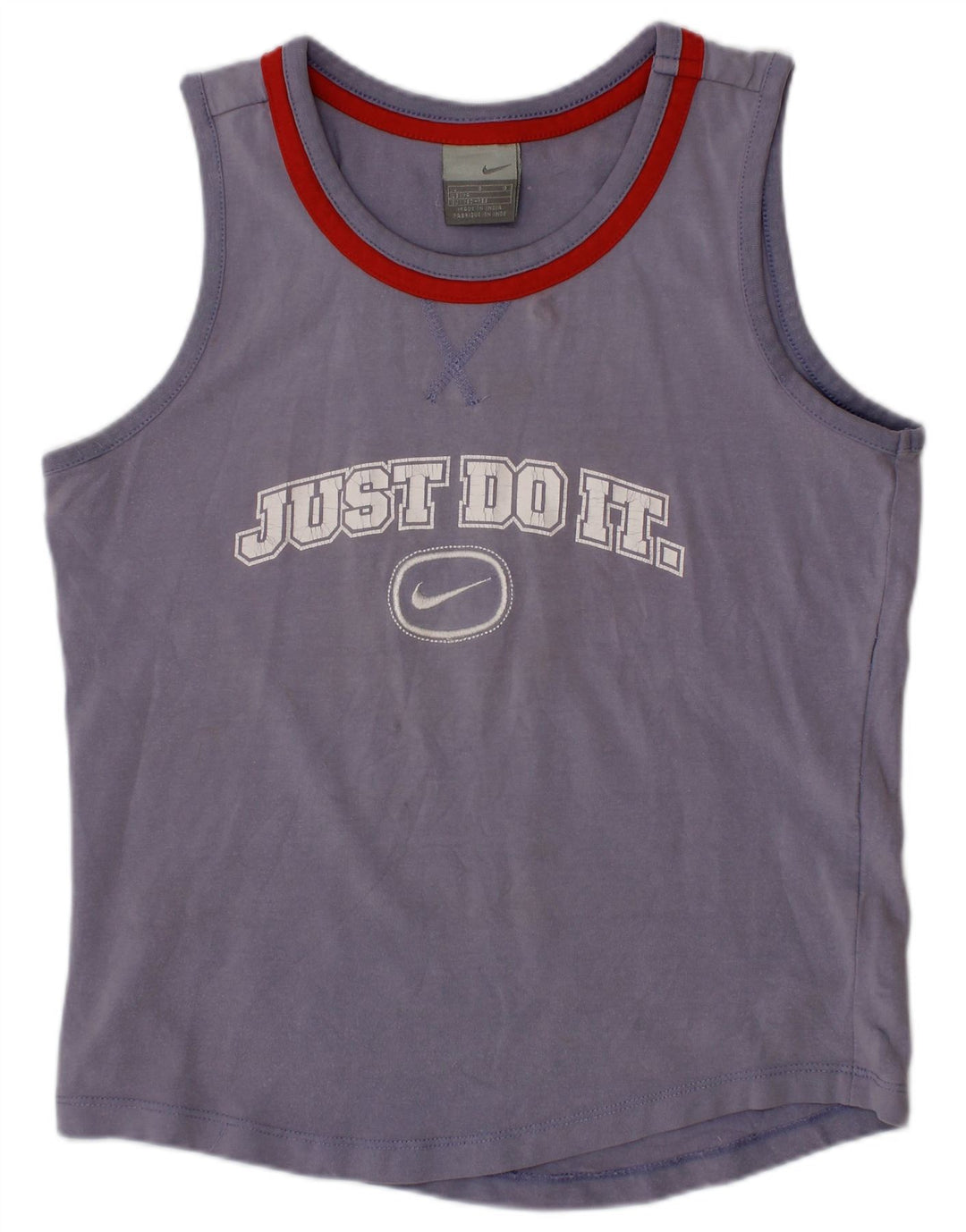 NIKE Boys Graphic Vest Top 12-13 Years Large Navy Blue