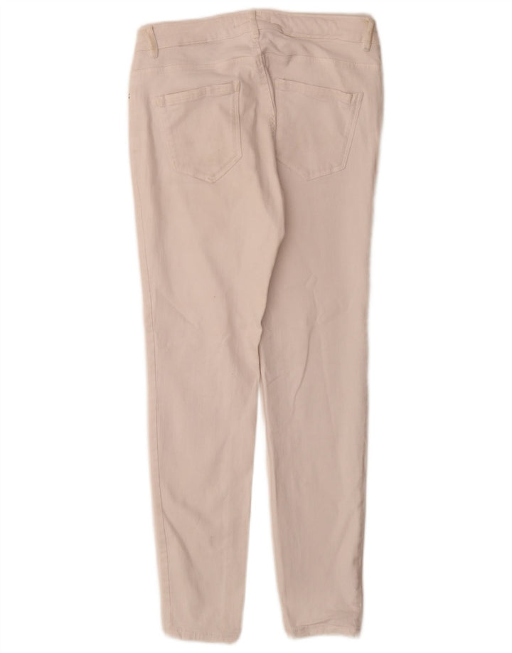 Zara Dame Slim Jeans EU 40 Medium W30 L28 Hvid Bomuld