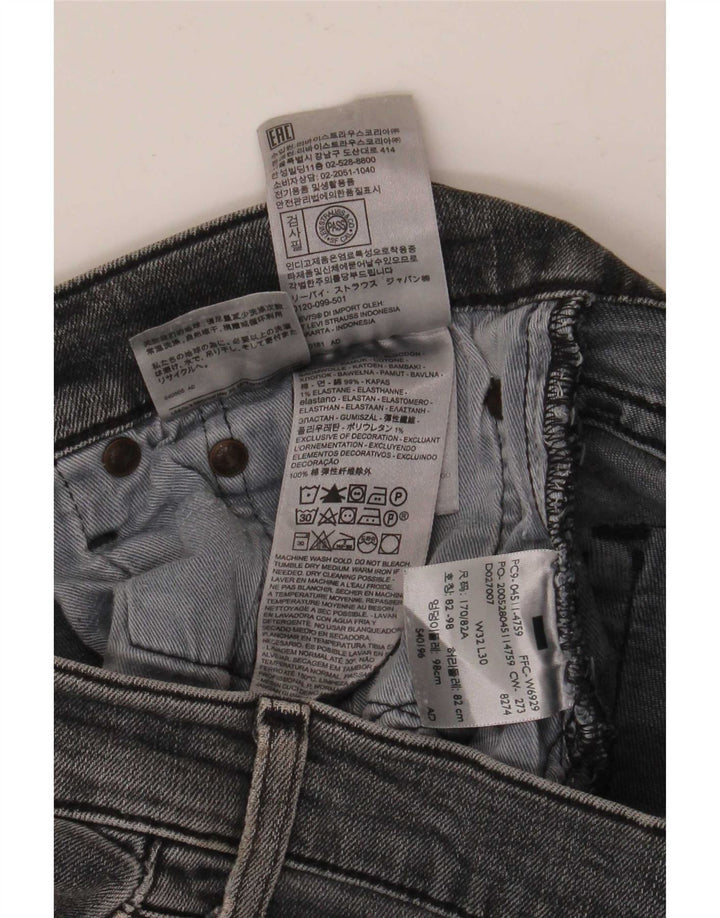 Levi's Mens 511 Slim Jeans W32 L30 Γκρι βαμβακερό