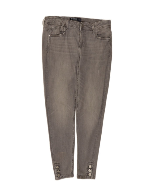 Zara Dame Z1975 Skinny Jeans EU 38 Small W28 L27 Grå Bomuld