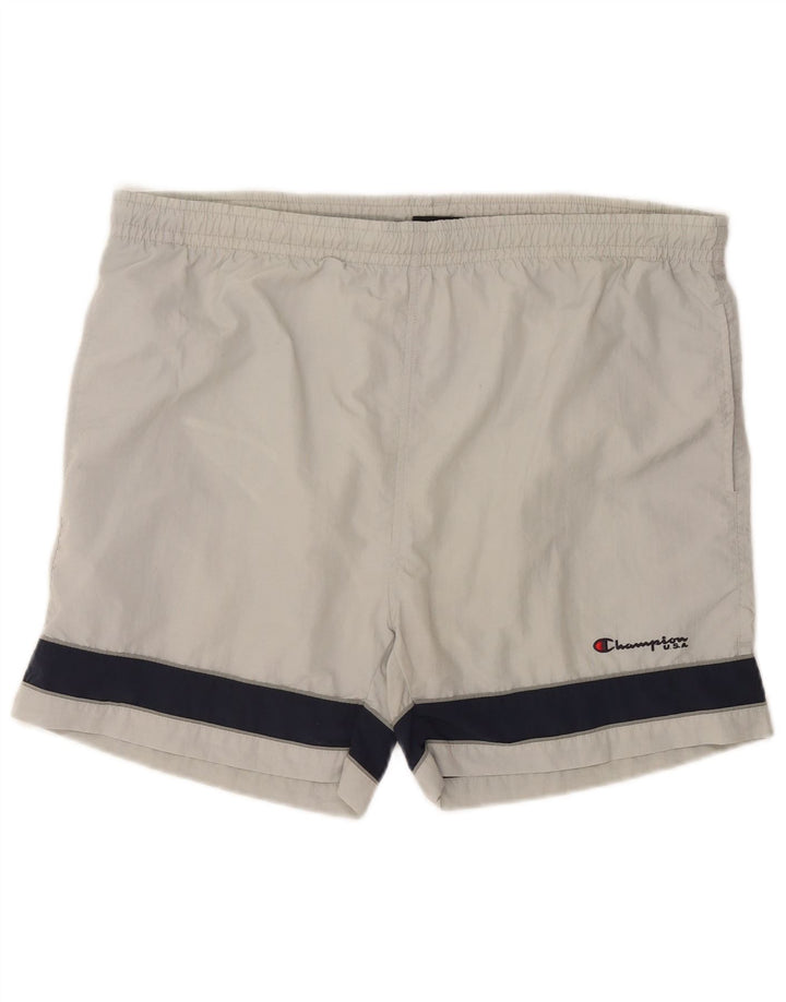 CHAMPION Mens Swimming Shorts XL Grey Colourblock