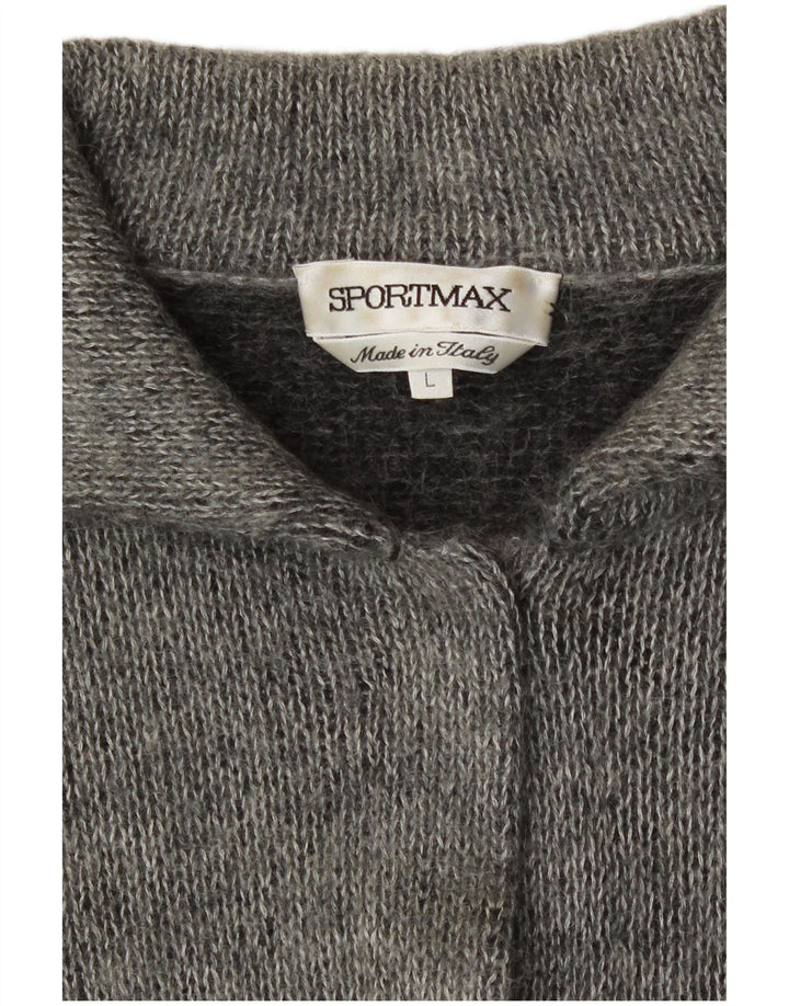 Sportmax Womens Cardigan Sweater UK 16 Large Grey
