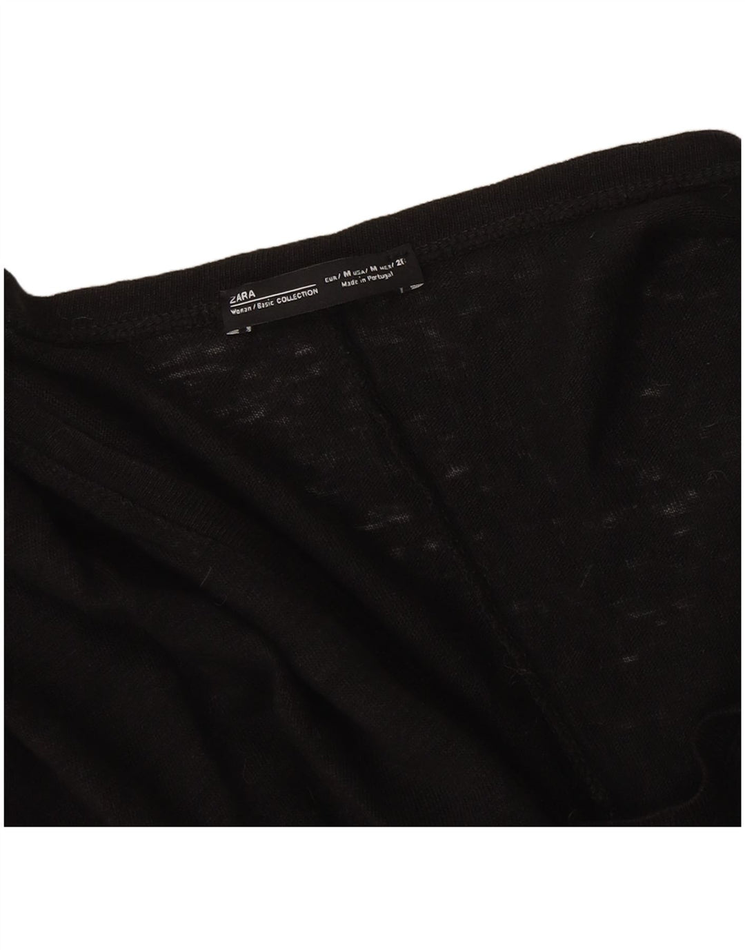Zara Womens Blouse Top UK 14 Medium Black
