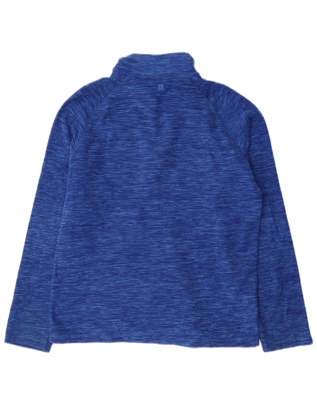 Mountain Warehouse Mens Zip Neck Fleece Jumper Small Blue Flecked Polyester