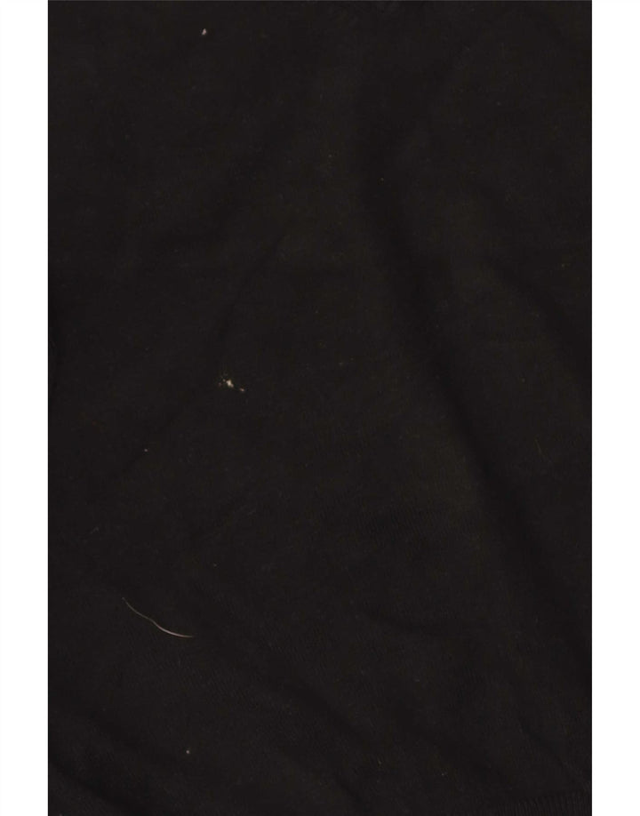 Marks & Spencer Womens V-Neck Jumper Sweater UK 14 Medium Black Viscose