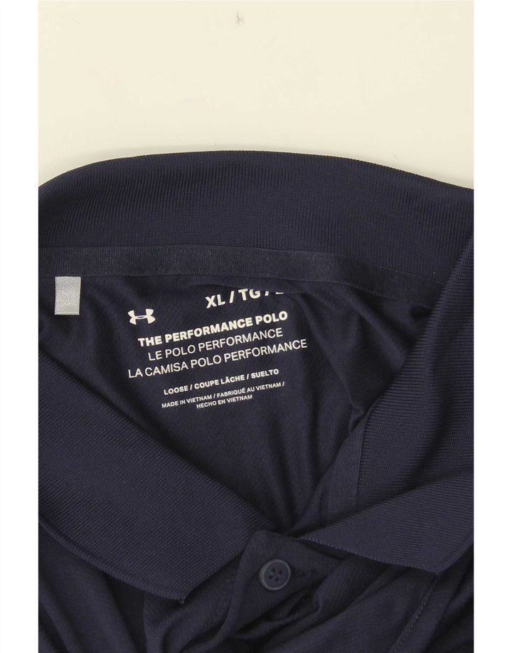 Under Armour Mens Polo Shirt XL Navy Blue