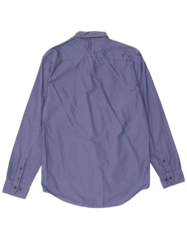Tommy Hilfiger Ανδρικό πουκάμισο New York Fit Large Blue Pinstripe Βαμβακερό