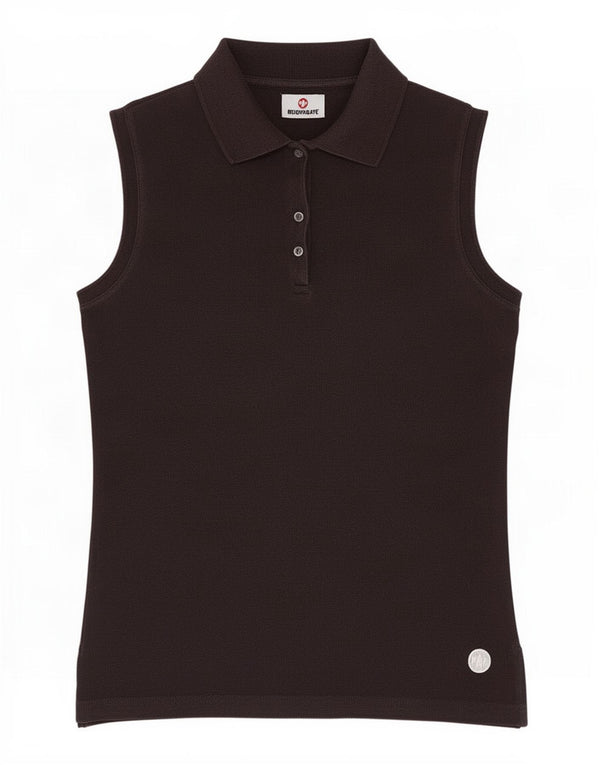 Murphy & Nye Damen Ärmelloses Poloshirt UK 8 Small Schwarz Polyester